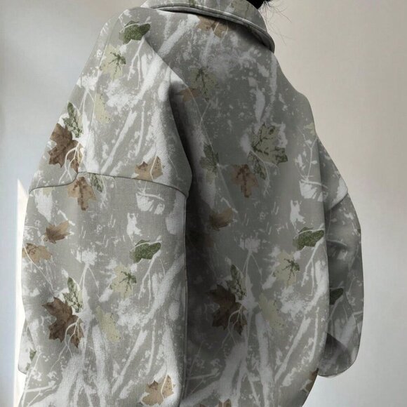 Casual Women's Loose Camouflage Print Drop Shoulder Sweatshirt top - Picture 2 of 4